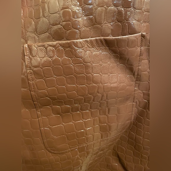 brown crocodile print skirt - Picture 5 of 6